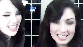 Sister playing webcam