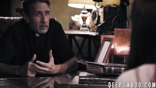 Gia Paige confesses her sins before taboo priest pounds her