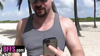 BFFS - Cute Teens Hit The Beach For Lucky Dude They Can Bang And Cure Their Itch