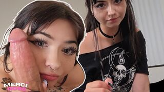 SHY EMO ANGEL SOLELY WANTS TO SUCK MY WEENIE AND I CUM ON HER FACE