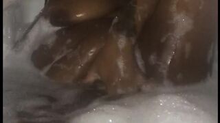 Ebony In A Bubble Baths