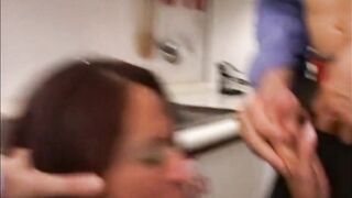Sexy Housewife MILF with Curly Cunt Banged Hard and Cummed in Mouth by Husband