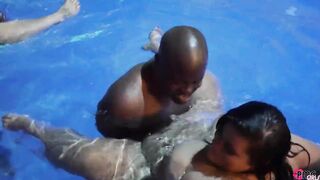 POOLSIDE ORGY FEATURING SWINGERS AND PORNSTARS