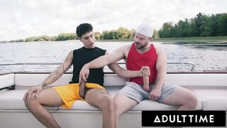 ADULT TIME - Straight Buddies Marcus McNeil & Angel Elias Turn Disappointing Boat Day Into Hard Screw