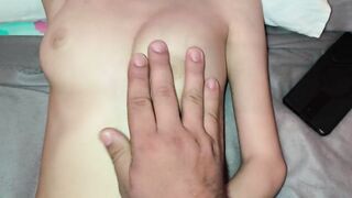 Stepsister wishes me to masturbate her taut pussy with my finger