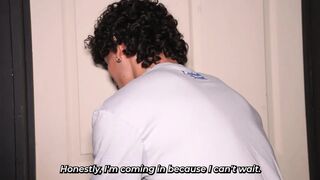 Stepson plays a prank on his busty stepmother in the baths