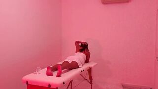 My massage therapist recorded my session with a pleased ending.