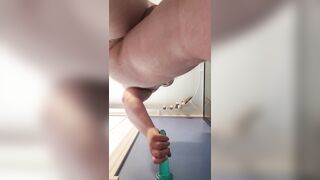 Riding my dildo wishing it was your jock daddy