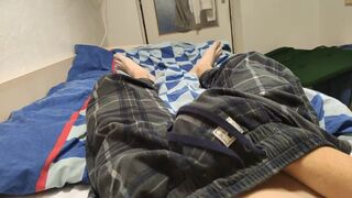 Teen hunk morning masturbation