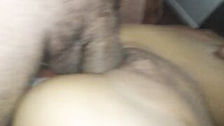Stuffing her tight pussy with monster dong