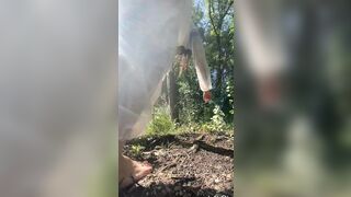 2in1: Pissing Over Head - Void urine - Fountain