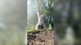 2in1: Pissing Over Head - Void urine - Fountain
