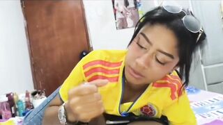 After the game, my stepbrother recorded me giving him a rich oral-job