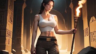 Lara Croft in Search of the Almost all astonishing Dong in an Ai Adaptation