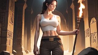 Lara Croft in Search of the Almost all astonishing Dong in an Ai Adaptation