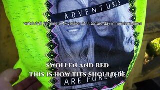 Tit Torture Day - a tit slapping odyssey - near 3000 hits in public places