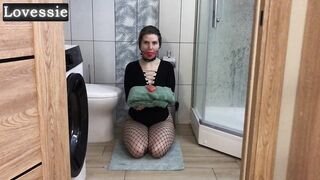 An compliant, hot MILF with a big ass serves her master and becomes a piece of human furniture - Lovessie