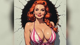Big Boob Sweethearts in Swimsuits Art