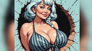 Big Boob Sweethearts in Swimsuits Art