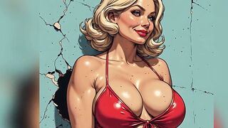 Big Boob Sweethearts in Swimsuits Art