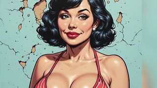 Big Boob Sweethearts in Swimsuits Art
