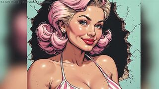 Big Boob Sweethearts in Swimsuits Art