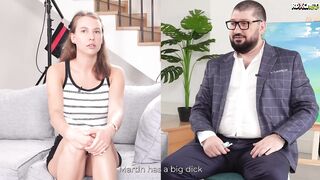 Angel Liv Lauren Talks About Wanting to Get Fucked in The one and the other Holes and Gets Surprised With Hard DP!