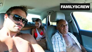 Street Whore Fucking with Grandpapa, Step Son and Uncle