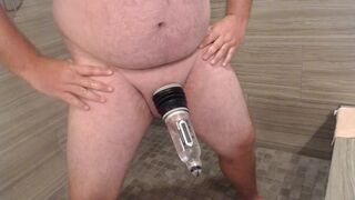 Trying out the bathmate hydro rod pump (ending got cut out)