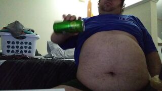 Chugging a 2nd beer after dinner