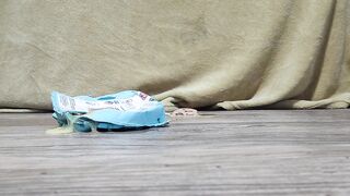 ASMR _ Egg crush ( Bare feet )