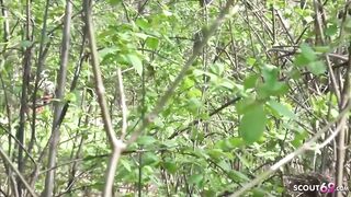 German College Teen Elisa Seduce to Fuck in Park in Berlin