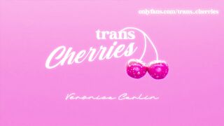 Veronica Carlin - Cute trans cutie butt to mouth solo with realistic sextoy, pantyhose & lingerie :3