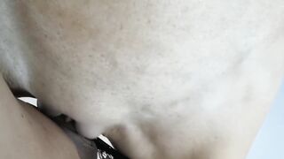 Boss cums in my panties after standing sex in the office
