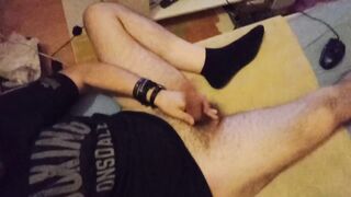 Wanking my big cock
