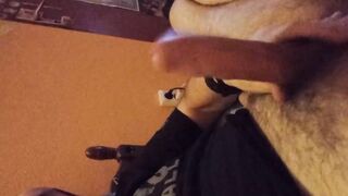 Wanking my big cock
