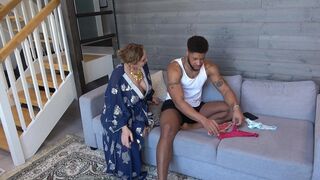 Stepmom Caught Her BBC Stepson Smelling Her Lingerie