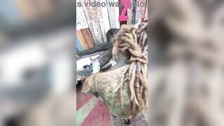 Wild Tattoo Shop Moment - Tattooing While Giving a Head