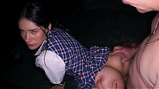 DILF stud fills college angel's cunt with semen - Hardcore sex between DILF & College Beauty