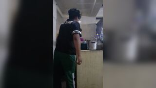 Employee Screwing and Sucking When She Washes Ribald Dishes