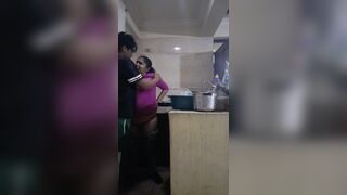 Employee Screwing and Sucking When She Washes Ribald Dishes