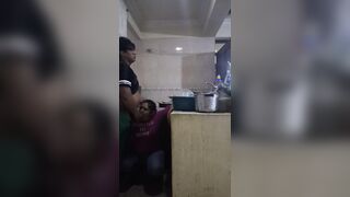 Employee Screwing and Sucking When She Washes Ribald Dishes
