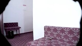 Spunk flow on the Hotel MILF in Nylons