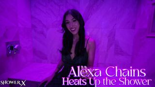 IMMODEST KINGS - Busty Latin playgirl Alexis Chains Wet Shower Ride & Doggy style Pound
