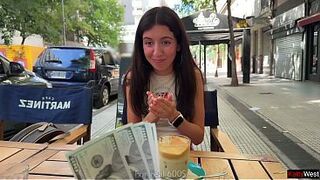 I Bought a Student's Panties at a Public Cafe and This hottie Offered to Screw