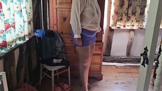 Blue Mini Skirt Slavery Part 2, Zip Bound and Banged