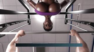 T-hotty Hotty Banging BBW Black Angel Vagina In Gym Baths