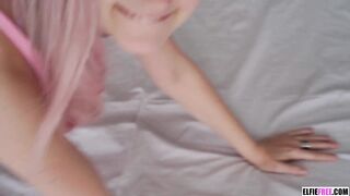 Pink hair, taut twat, big tits and cute face - this gal deserves a creampie! - Eva Elfie