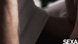 Watch cute girl's eager blow job-job and intense creampie orgasm