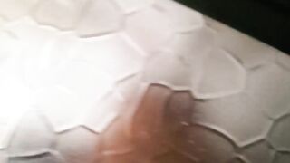 My pregnant ebony latin chick wife taking a shower and loves to be watched